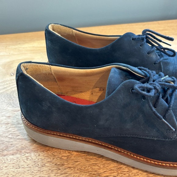 Samuel Hubbard Navy Suede Leather Vibram Sole Oxford Dress Shoes 10.5